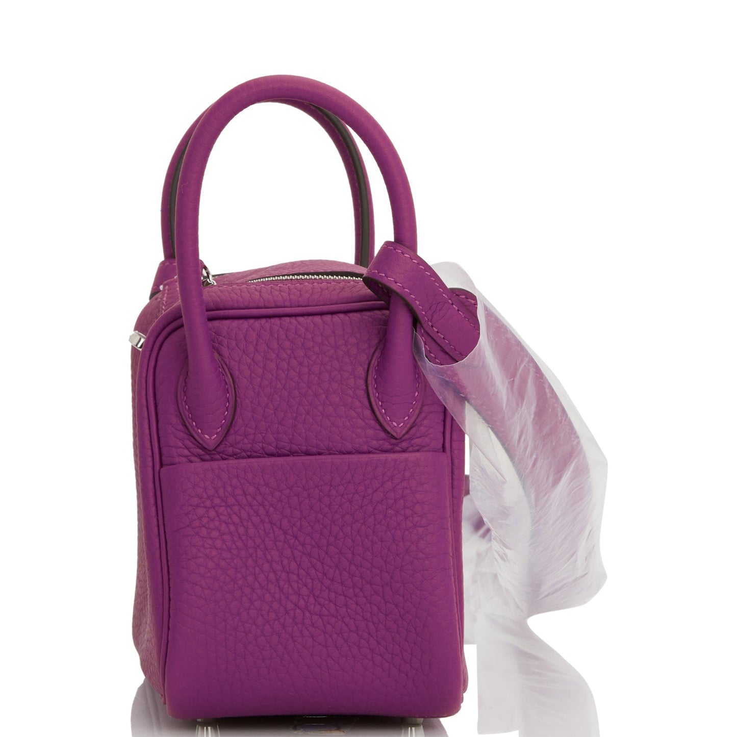 Hermes Mini Lindy Anemone Clemence Palladium Hardware