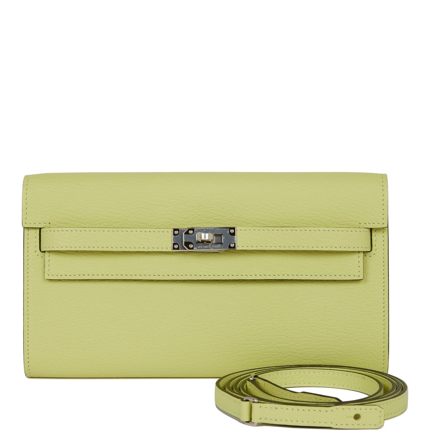 Hermes Kelly Wallet To Go Jaune Bourgeon Chevre Palladium Hardware