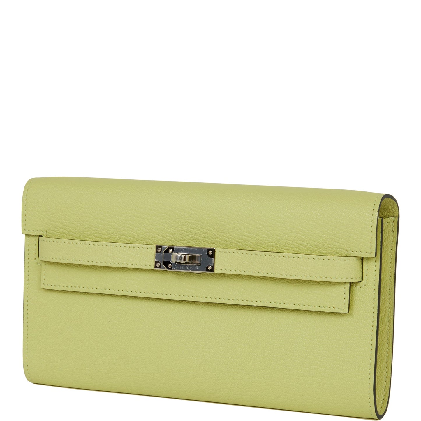 Hermes Kelly Wallet To Go Jaune Bourgeon Chevre Palladium Hardware