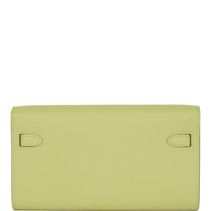 Hermes Kelly Wallet To Go Jaune Bourgeon Chevre Palladium Hardware