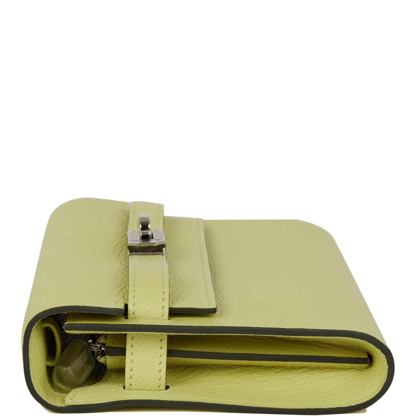 Hermes Kelly Wallet To Go Jaune Bourgeon Chevre Palladium Hardware