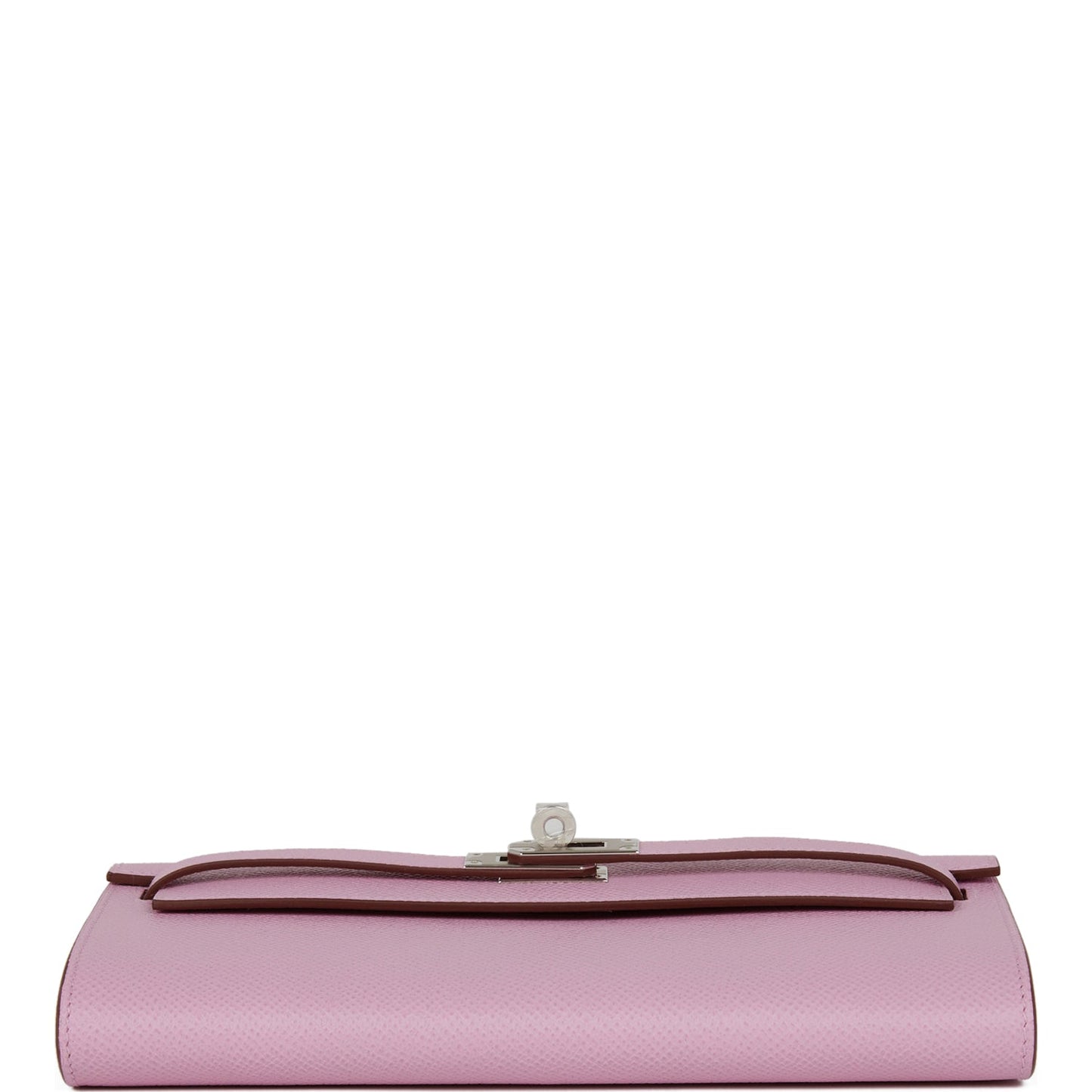 Hermes Kelly Wallet To Go Mauve Sylvestre Epsom Palladium Hardware