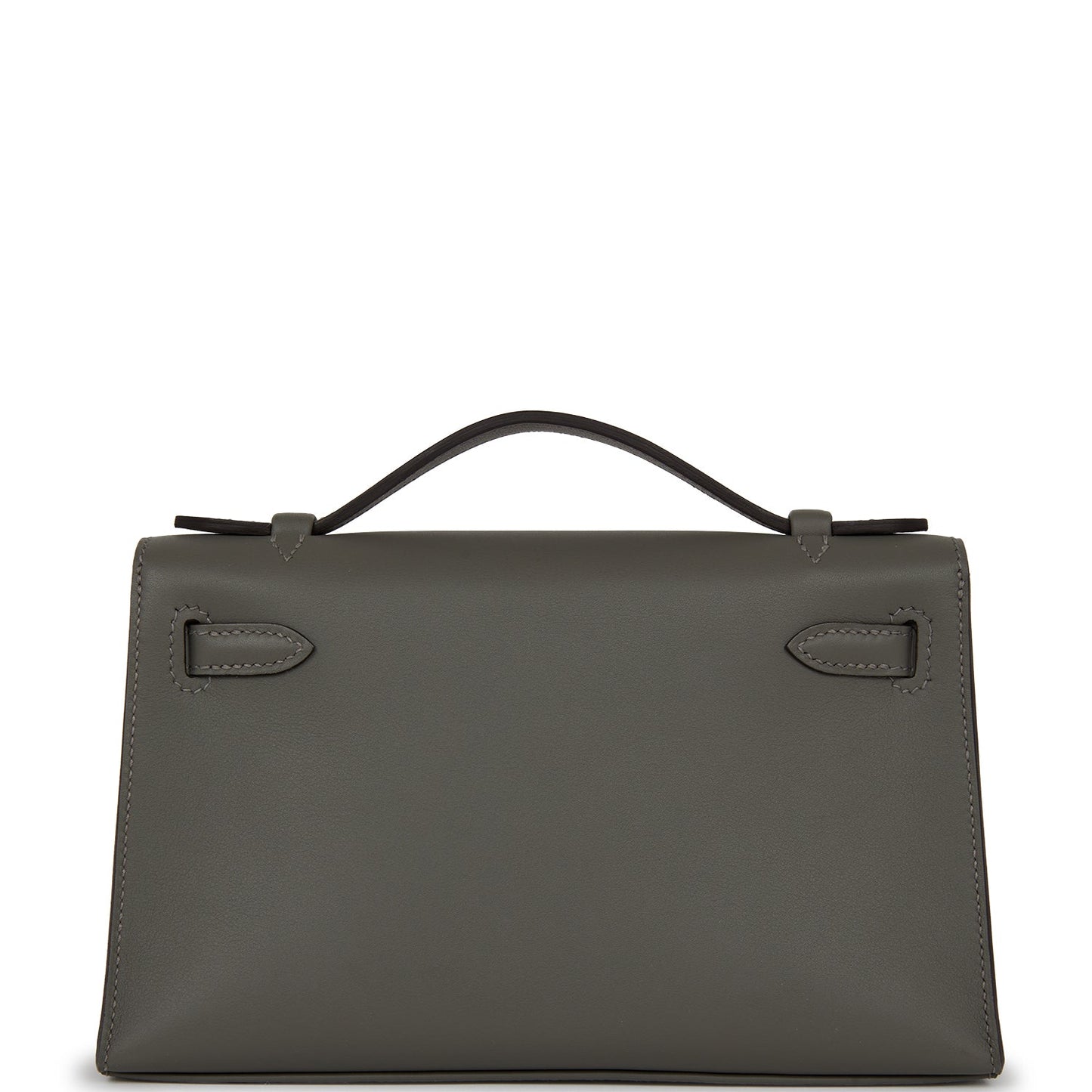 Hermes Kelly Pochette Gris Meyer Swift Palladium Hardware