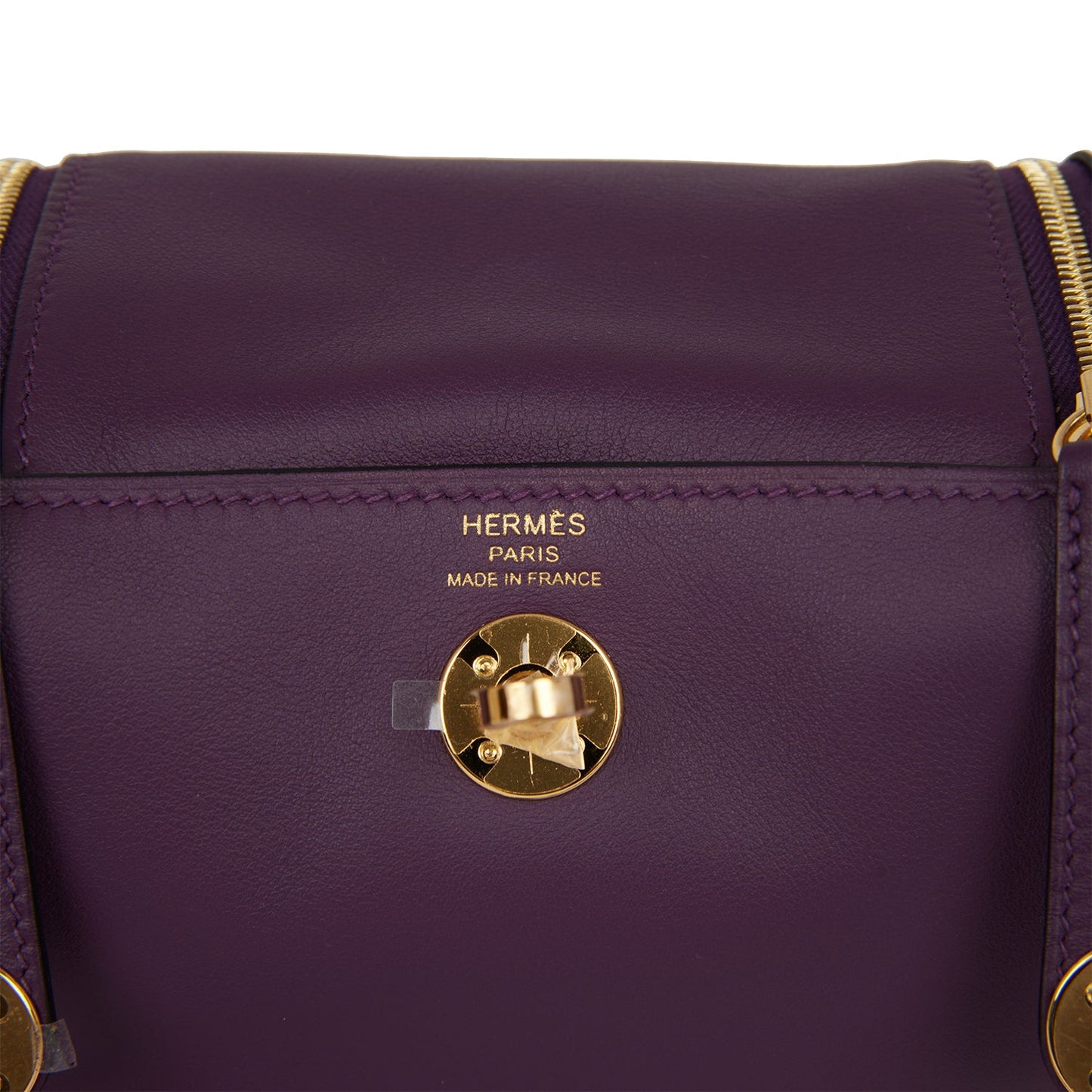 Hermes Mini Lindy Cassis Swift Gold Hardware