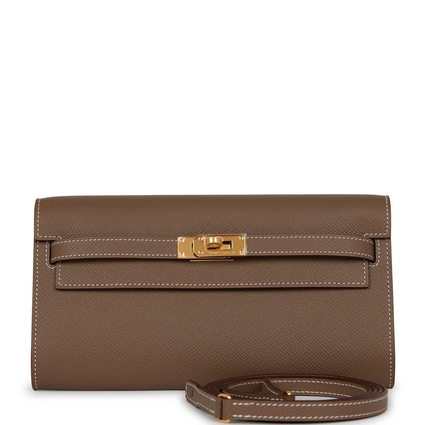 Hermes Kelly Wallet To Go Etoupe Epsom Gold Hardware