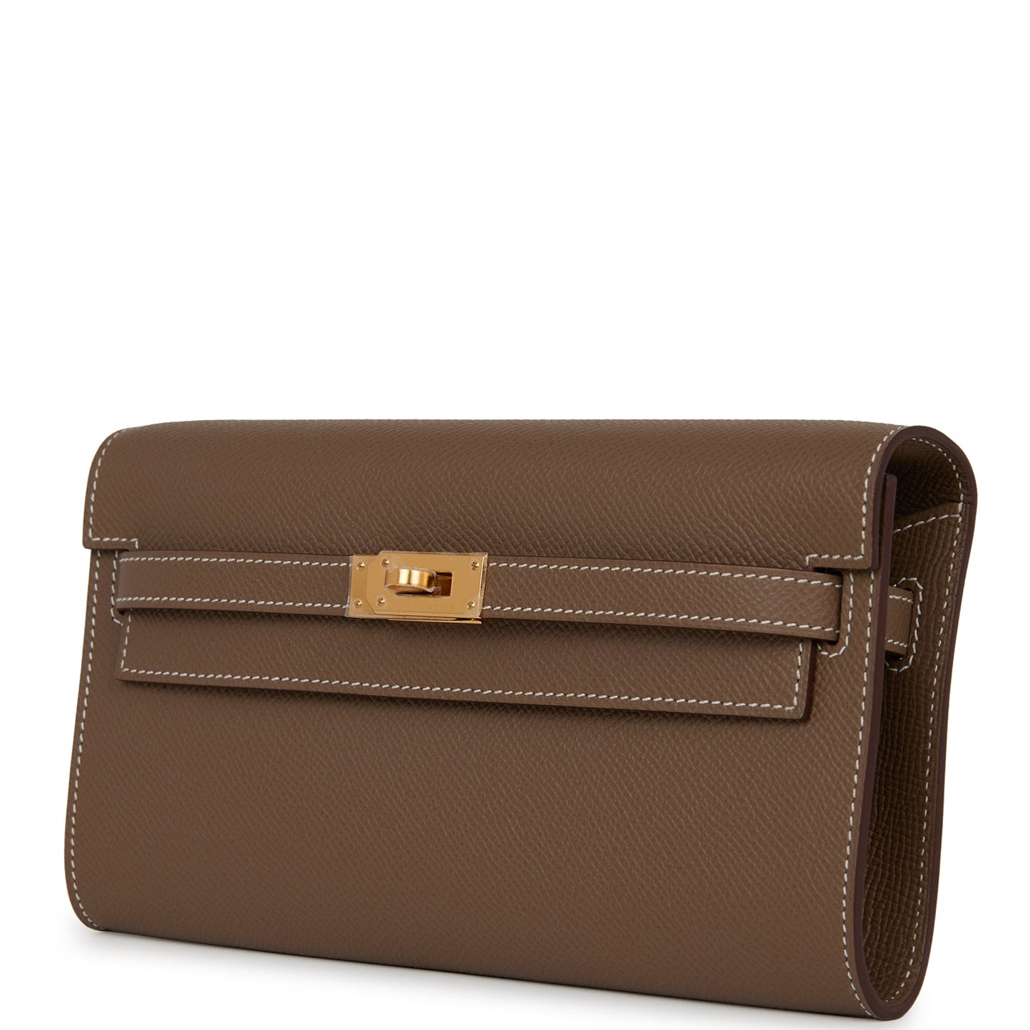 Hermes Kelly Wallet To Go Etoupe Epsom Gold Hardware