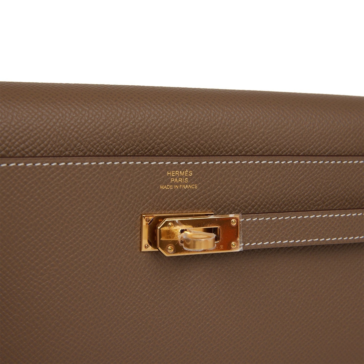 Hermes Kelly Wallet To Go Etoupe Epsom Gold Hardware