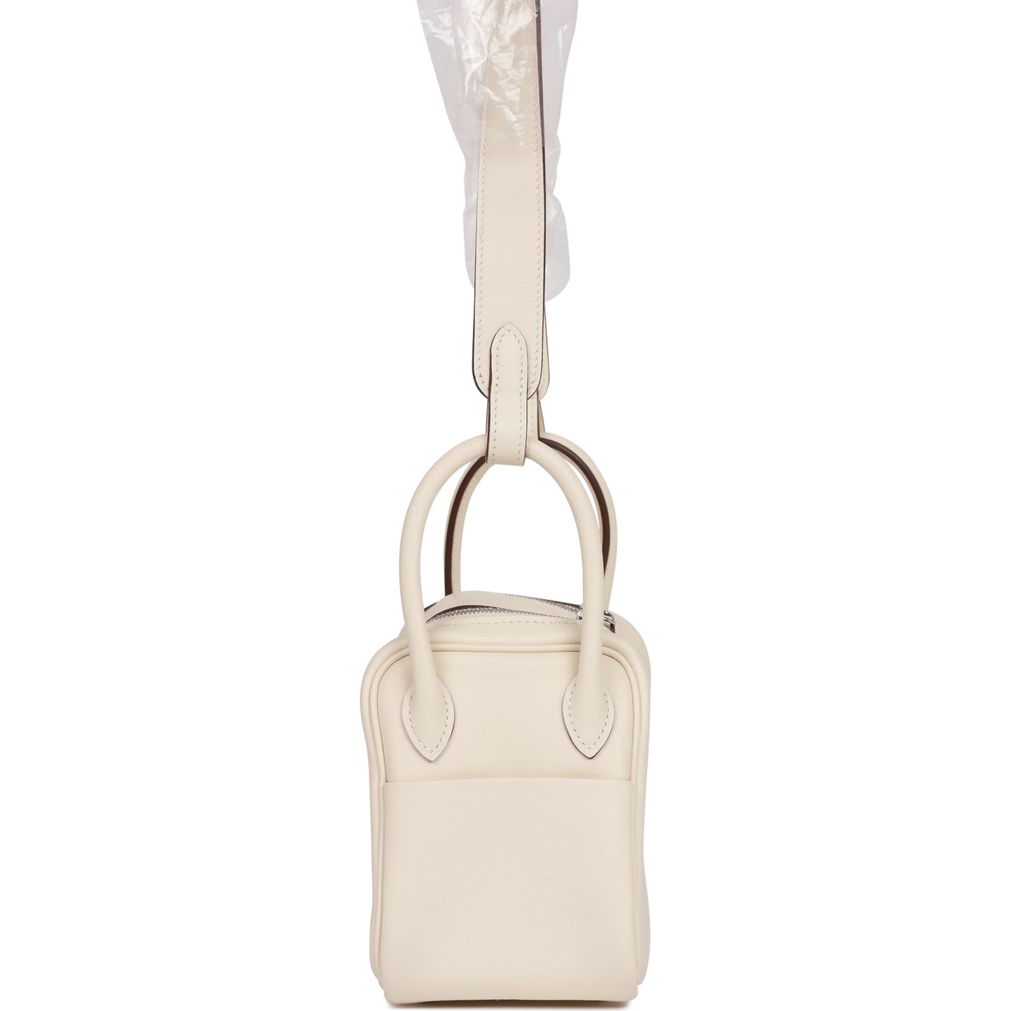 Hermes Mini Lindy Nata Verso Swift Palladium Hardware