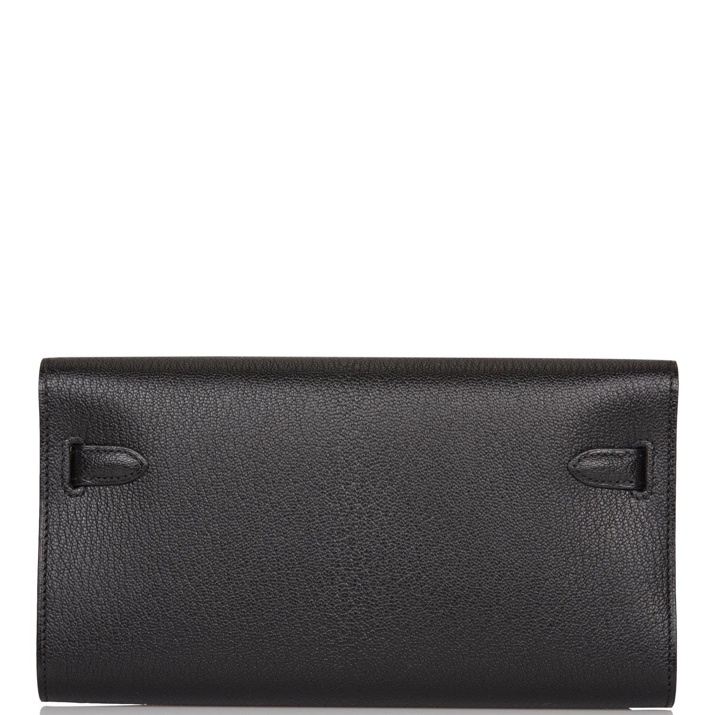 Hermes Kelly Wallet To Go Black Chevre Palladium Hardware