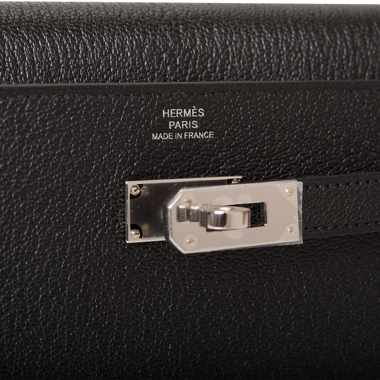 Hermes Kelly Wallet To Go Black Chevre Palladium Hardware