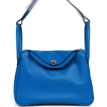 Hermes Lindy 30 Bleu Zellige Swift Palladium Hardware