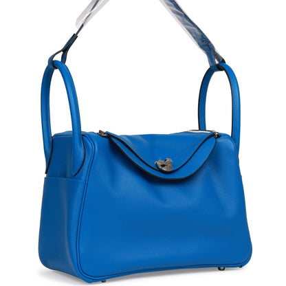 Hermes Lindy 30 Bleu Zellige Swift Palladium Hardware