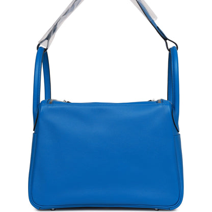 Hermes Lindy 30 Bleu Zellige Swift Palladium Hardware