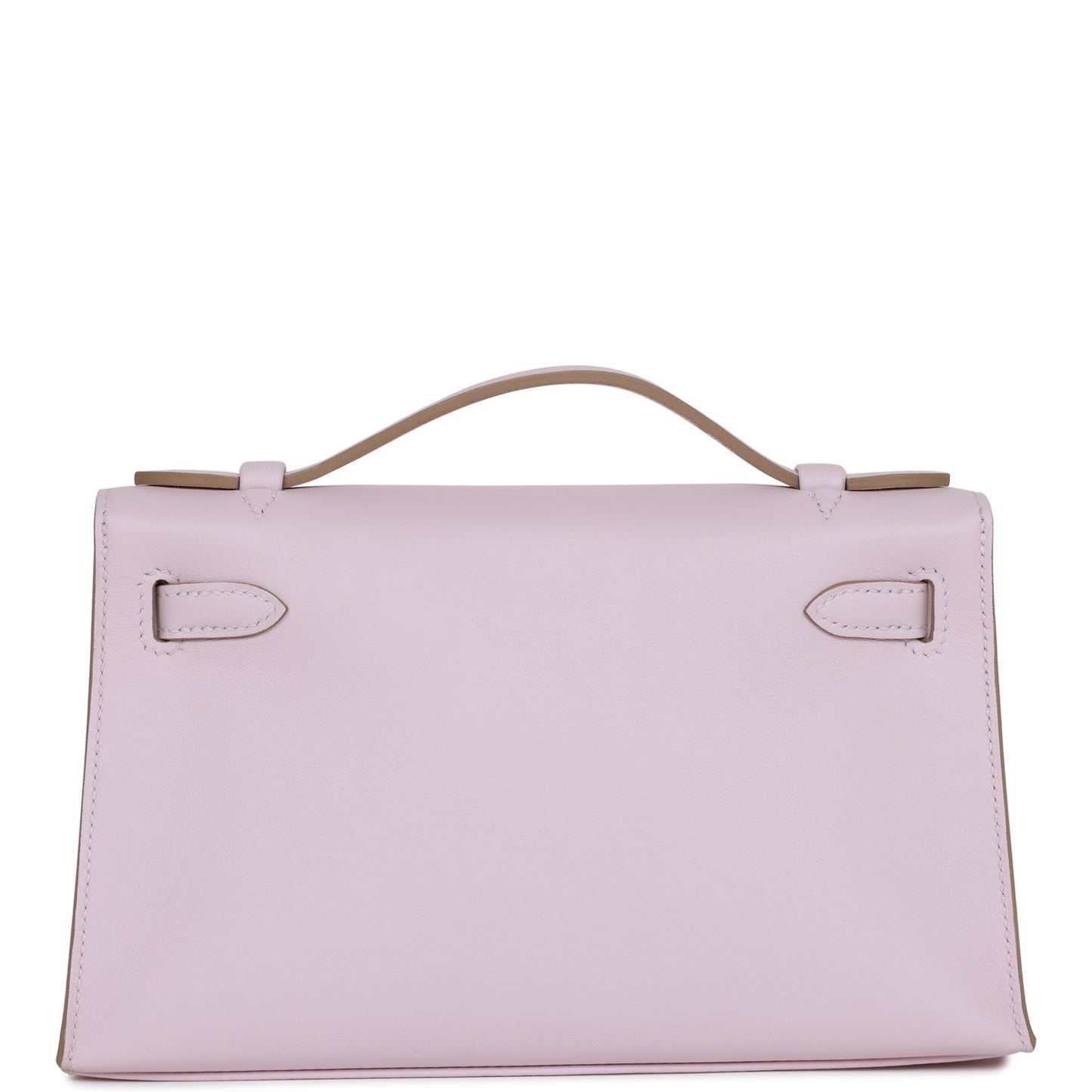 Hermes Kelly Pochette Mauve Pale Swift Palladium Hardware