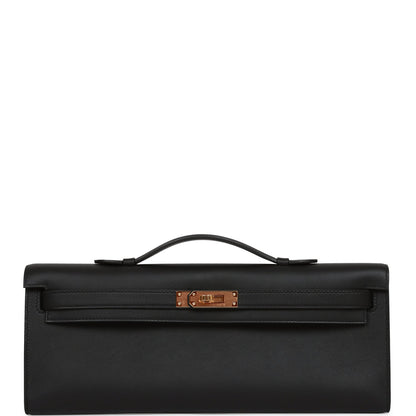 Hermes Kelly Cut Black Swift Gold Hardware