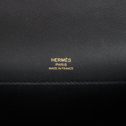 Hermes Kelly Cut Black Swift Gold Hardware