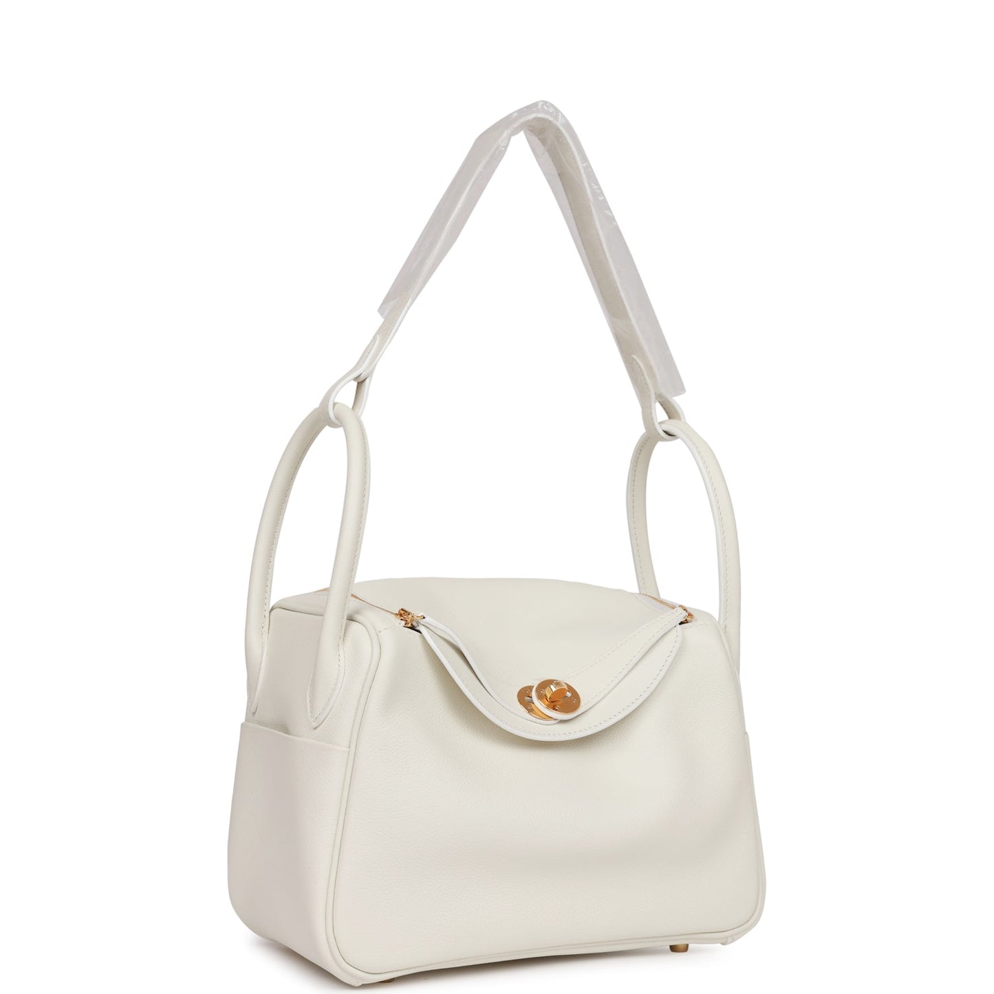 Hermes Lindy 26 White Evercolor Gold Hardware