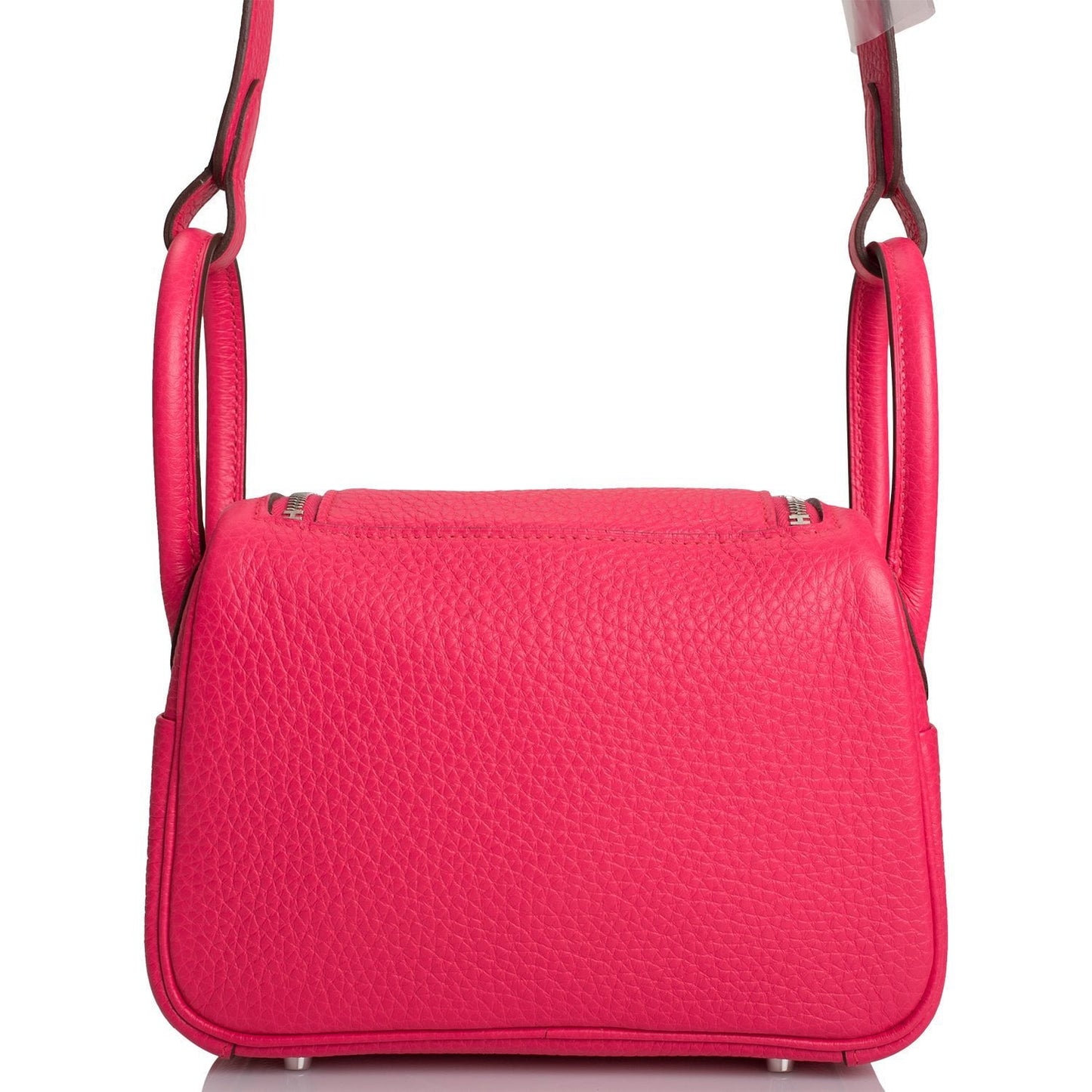 Hermes Mini Lindy Rose Extreme Clemence Palladium Hardware