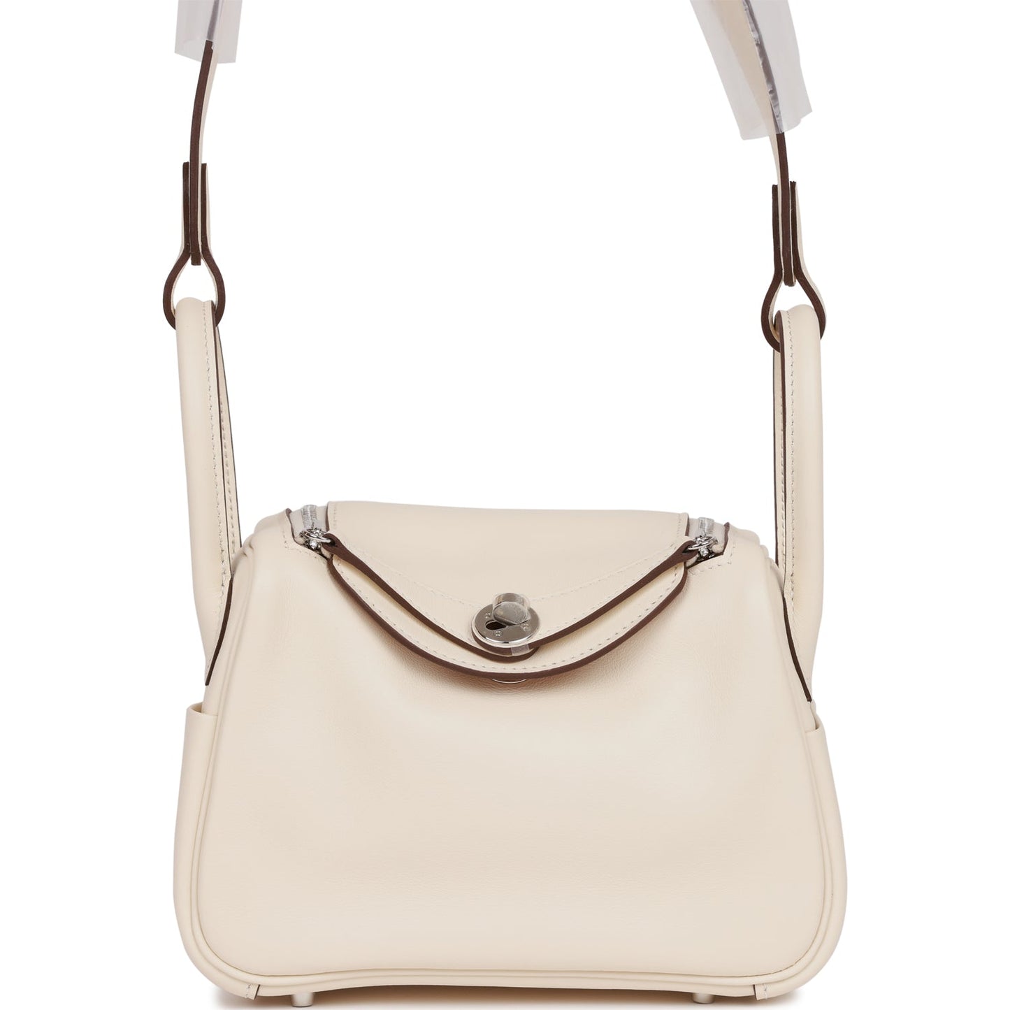 Hermes Mini Lindy Nata Verso Swift Palladium Hardware