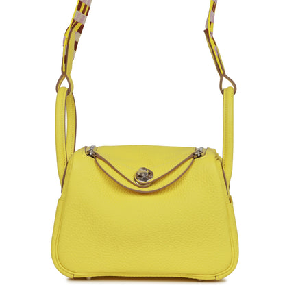 Hermes Mini Lindy Lime Clemence Palladium Hardware