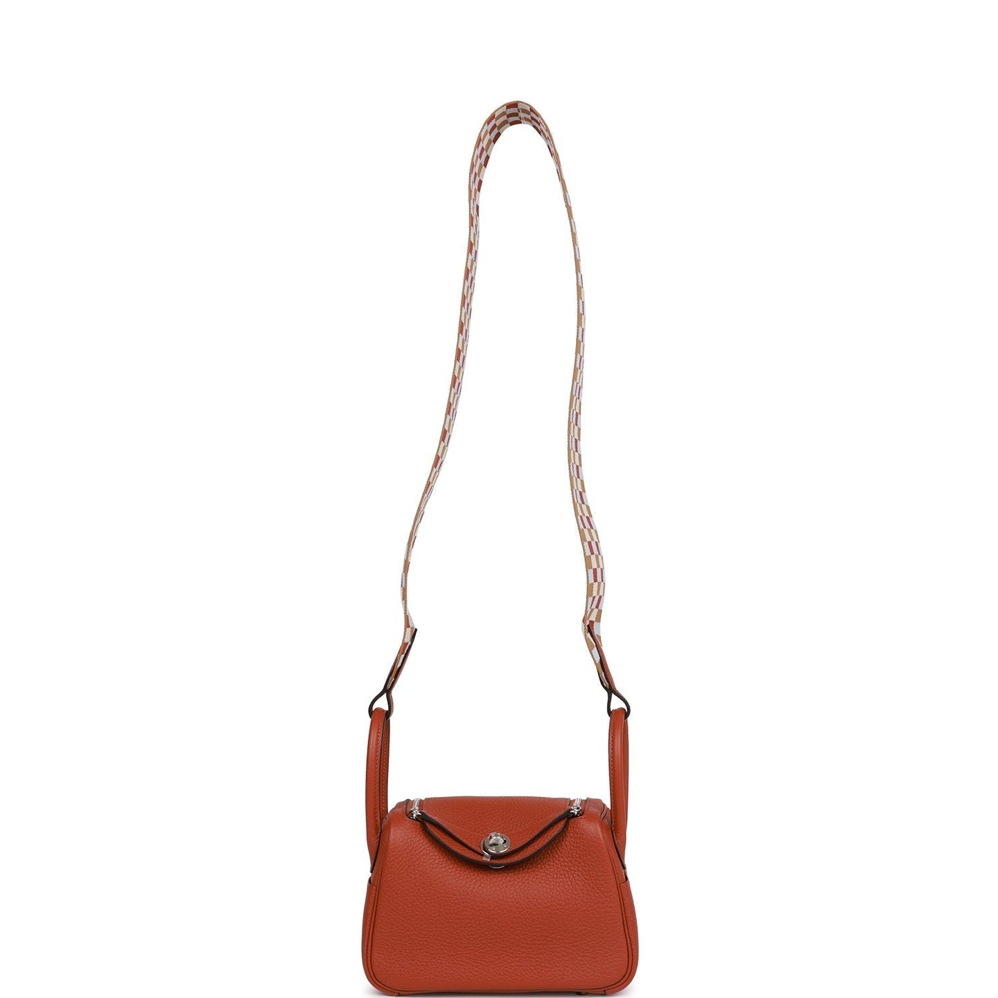 Hermes Mini Lindy Cuivre Clemence Palladium Hardware