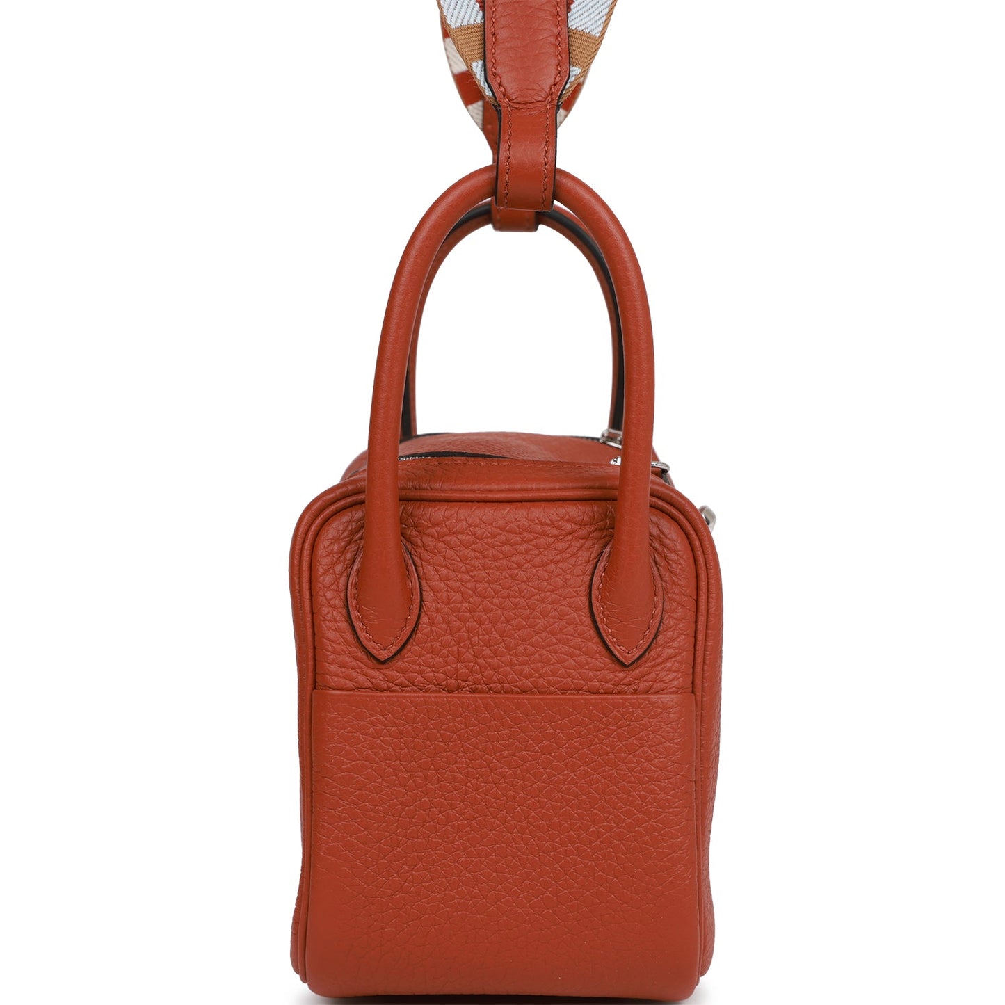 Hermes Mini Lindy Cuivre Clemence Palladium Hardware