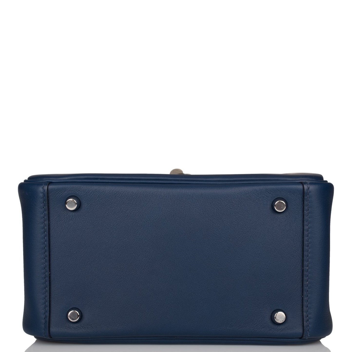 Hermes Mini Lindy Bleu Navy Verso Swift Palladium Hardware