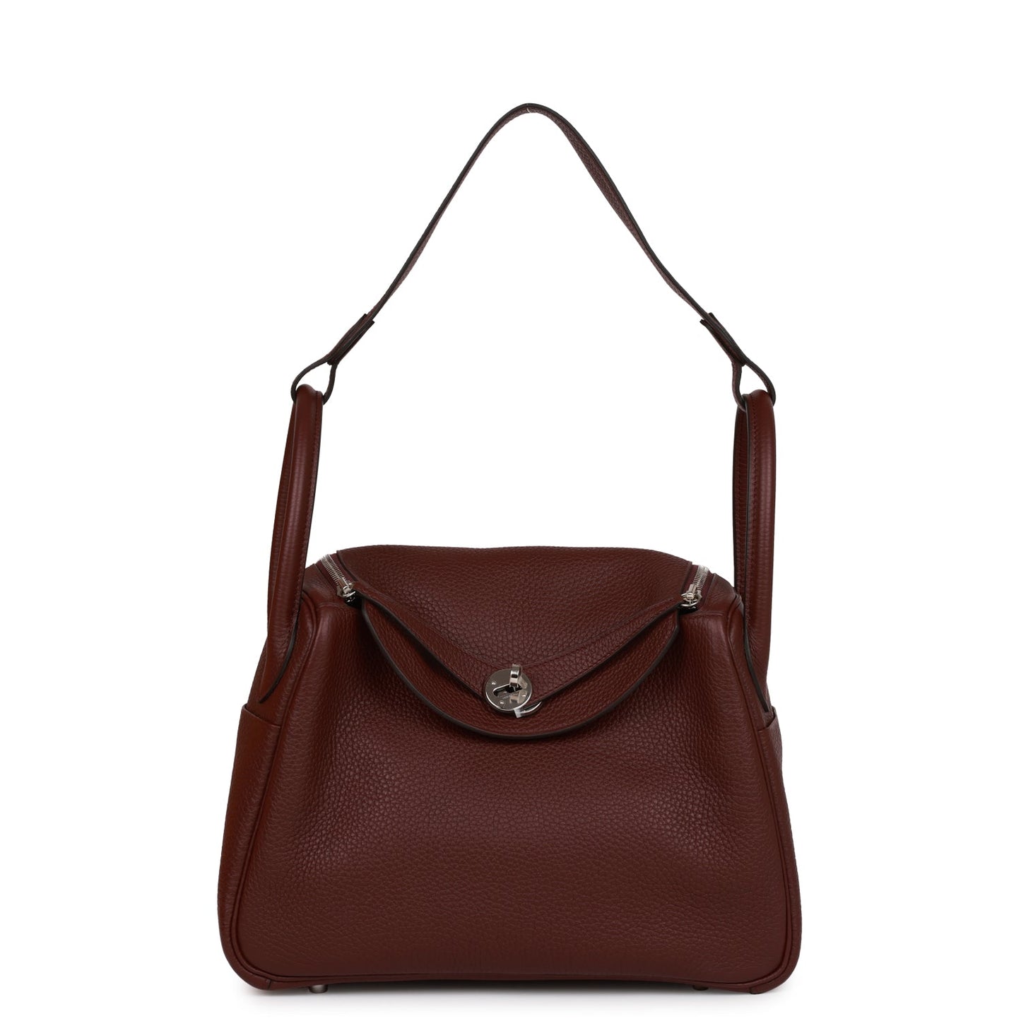 Hermes Lindy 30 Bordeaux Clemence Palladium Hardware