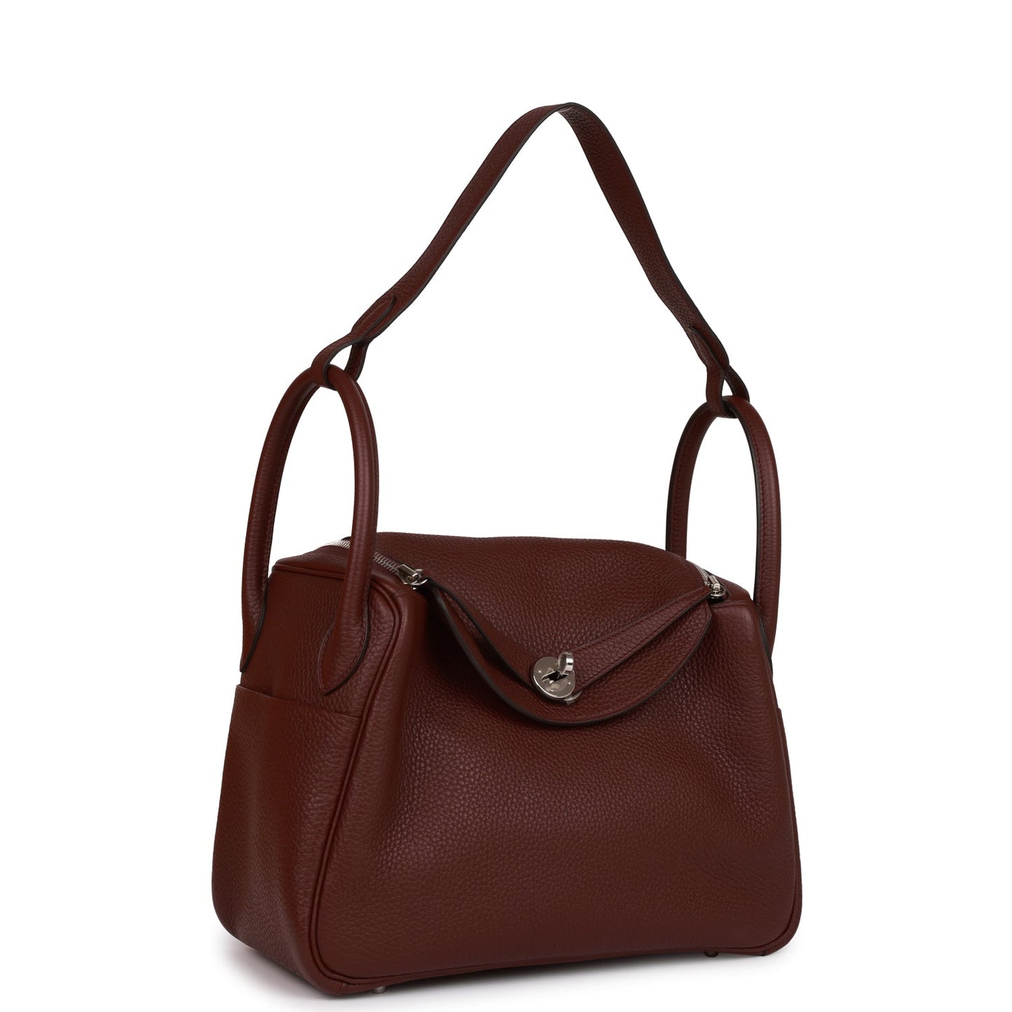 Hermes Lindy 30 Bordeaux Clemence Palladium Hardware