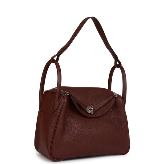 Hermes Lindy 30 Bordeaux Clemence Palladium Hardware