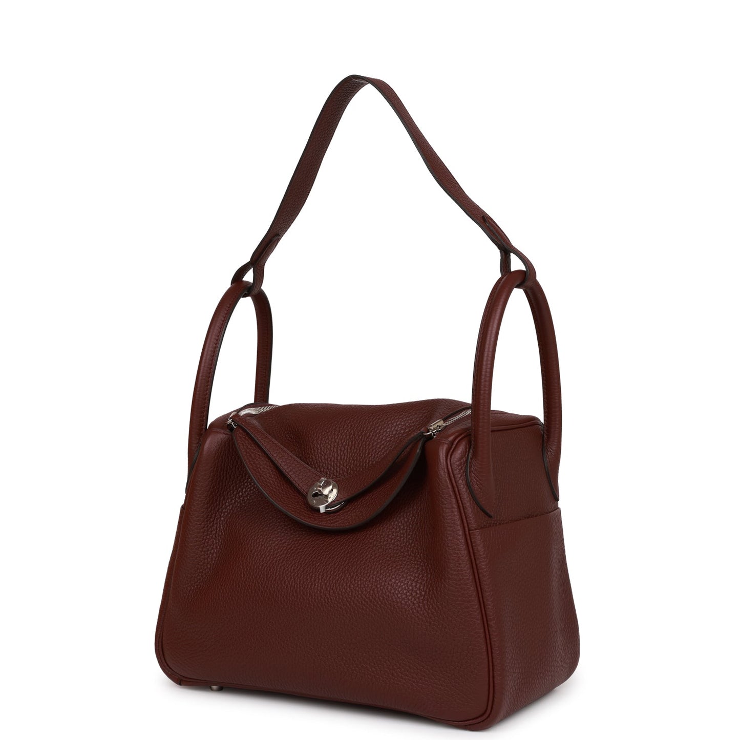 Hermes Lindy 30 Bordeaux Clemence Palladium Hardware