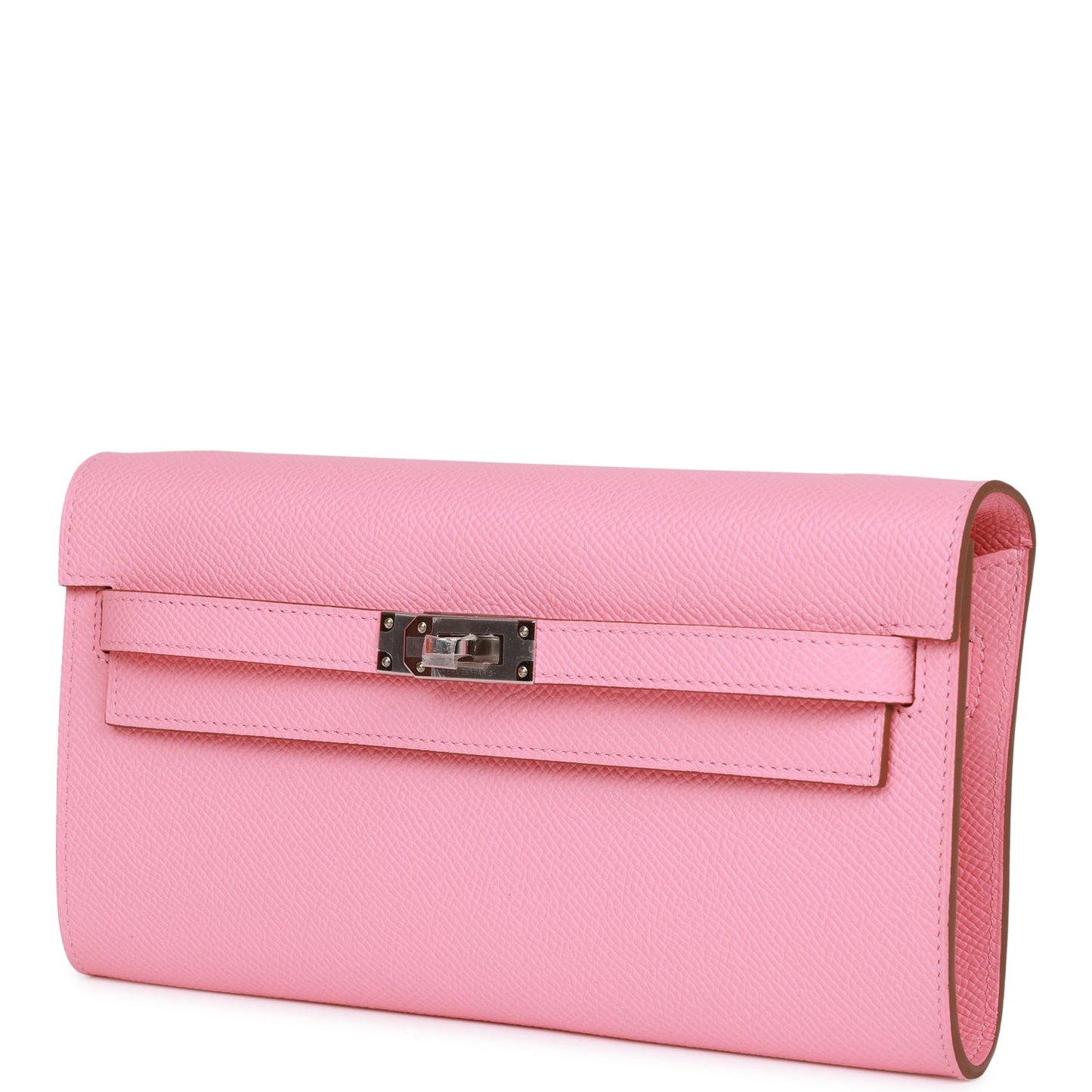 Hermes Kelly Wallet To Go Rose Confetti Epsom Palladium Hardware