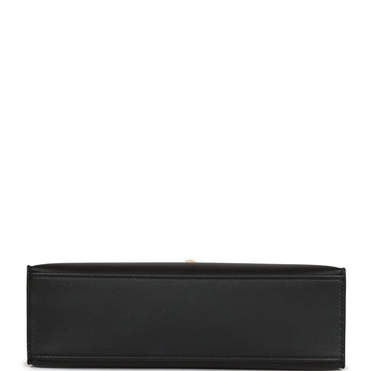 Hermes Kelly Pochette Black Swift Gold Hardware