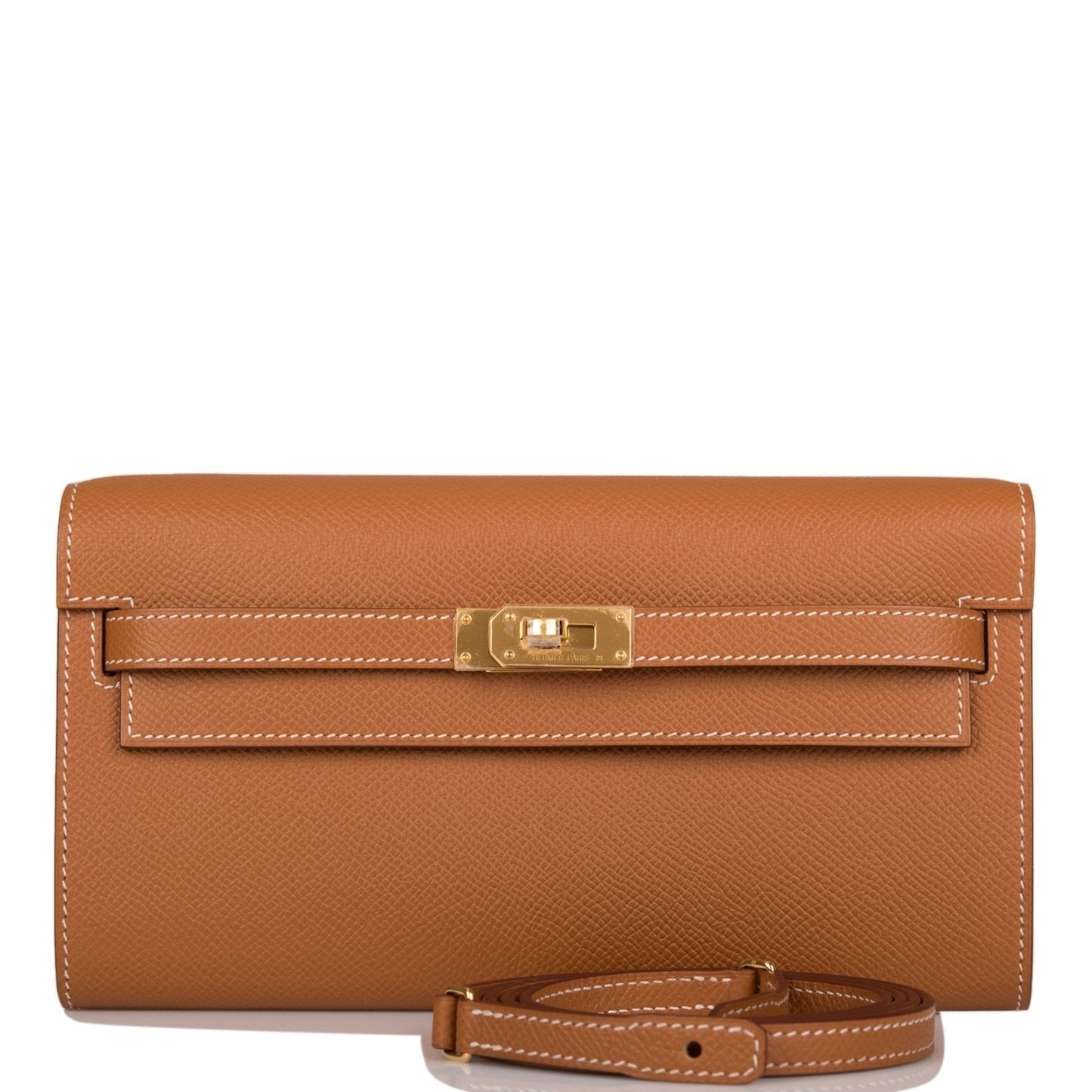 Hermes Kelly Wallet To Go Gold Epsom Gold Hardware