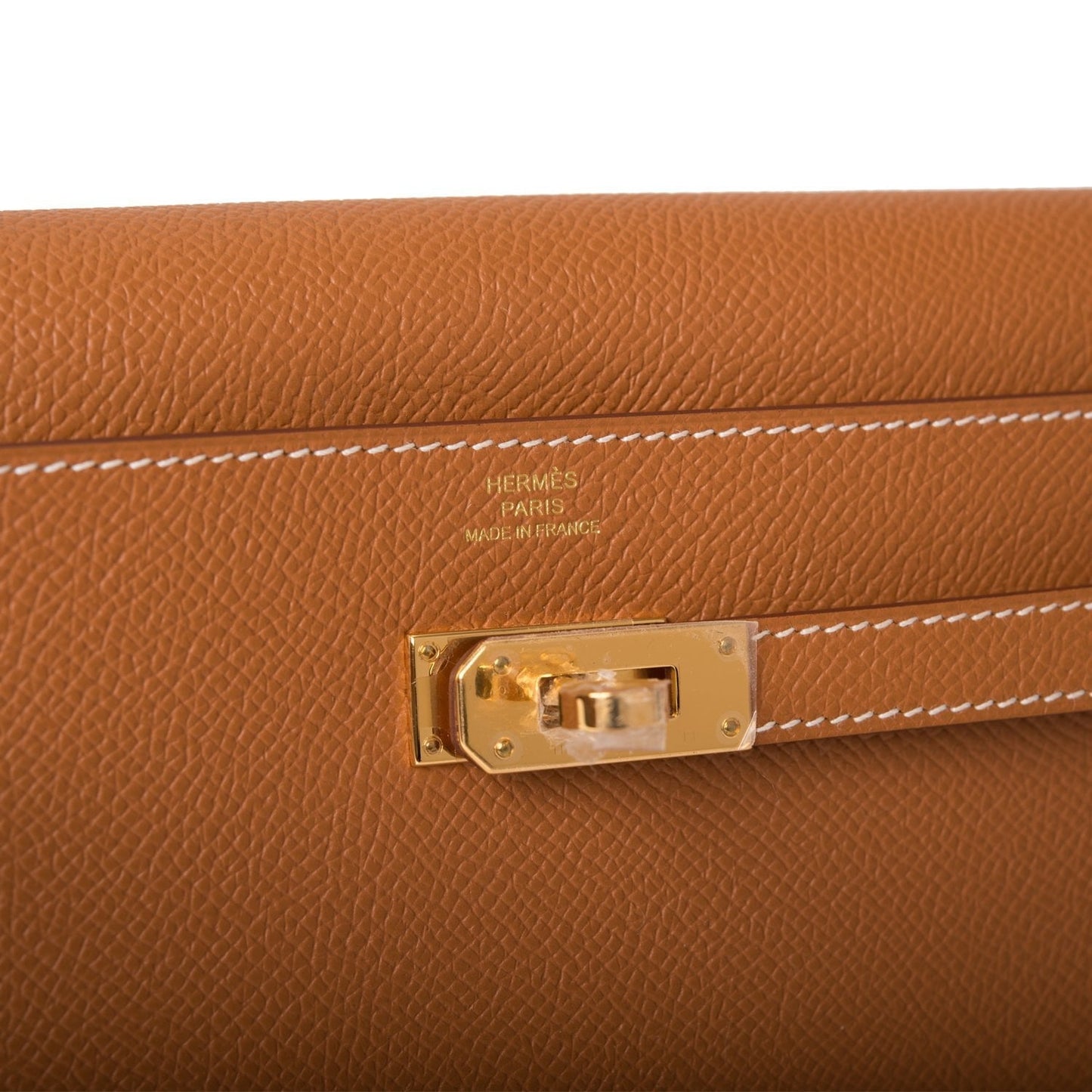 Hermes Kelly Wallet To Go Gold Epsom Gold Hardware