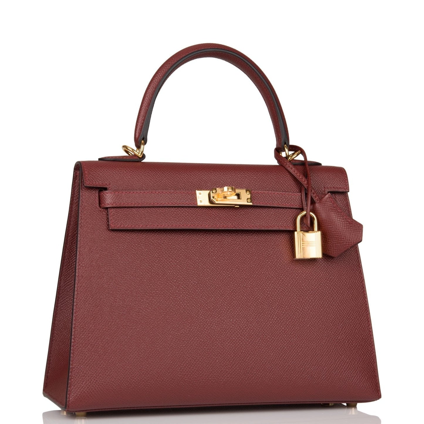 Hermes Kelly Sellier 25 Rouge H Epsom Gold Hardware