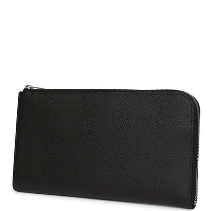 Hermes Remix Voyage Twist Wallet Black and Bleu Indigo Epsom Palladium Hardware