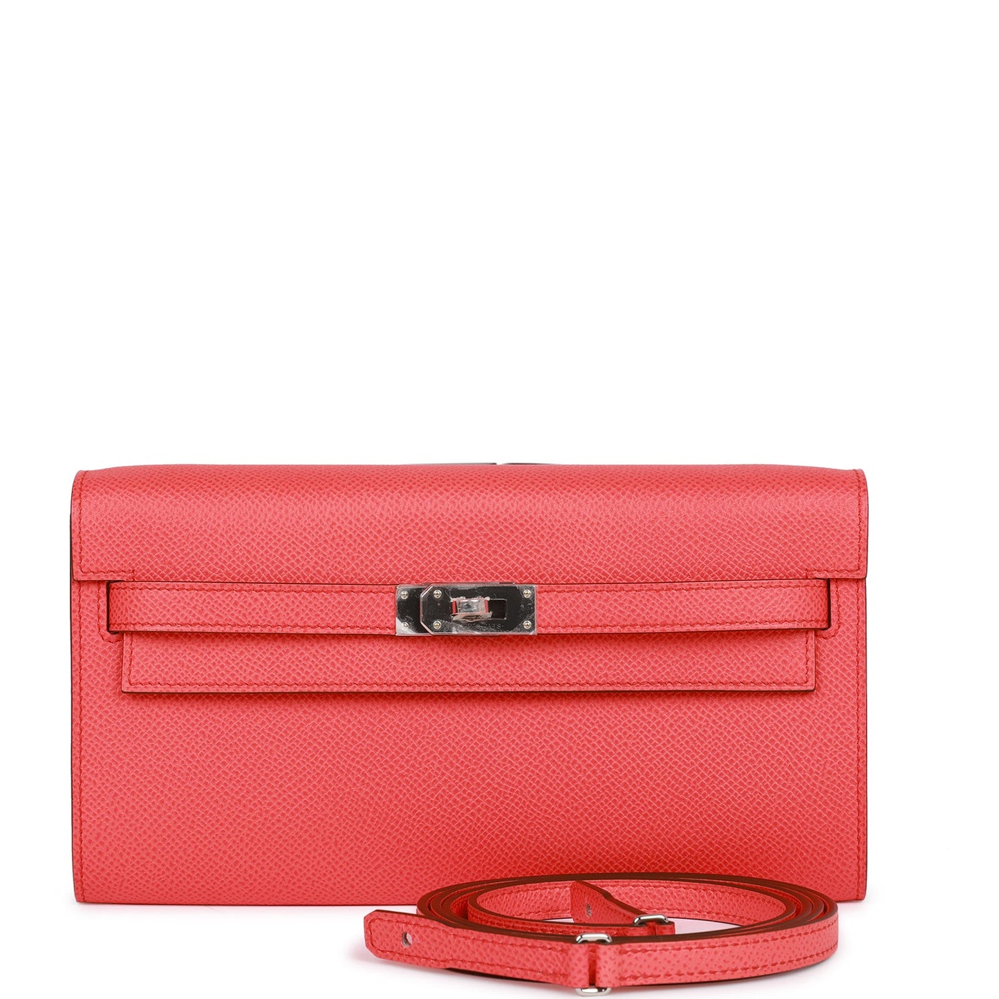 Hermes Kelly Wallet To Go Rose Texas Epsom Palladium Hardware