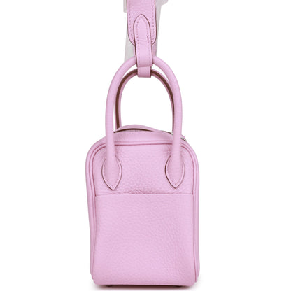 Hermes Mini Lindy Mauve Sylvestre Clemence Palladium Hardware