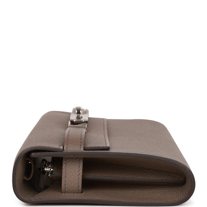 Hermes Kelly Wallet To Go Etain Epsom Palladium Hardware