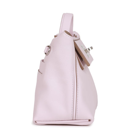 Hermes Mini 24/24 Bag Mauve Pale Verso Evercolor and Swift Palladium Hardware