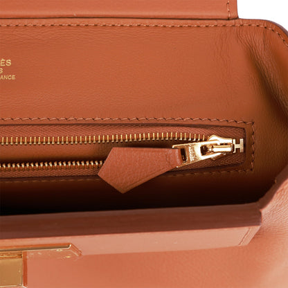 Hermes Mini 24/24 Bag Gold Evercolor and Swift Gold Hardware