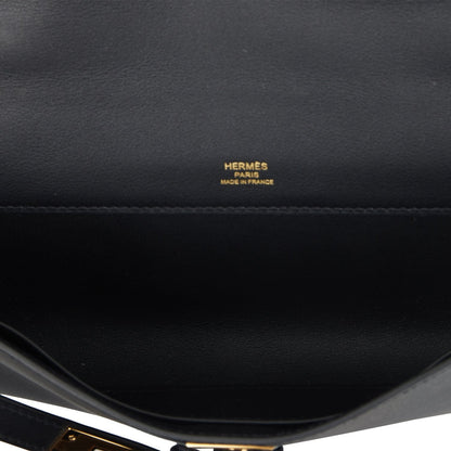 Hermes Kelly Cut Black Swift Gold Hardware