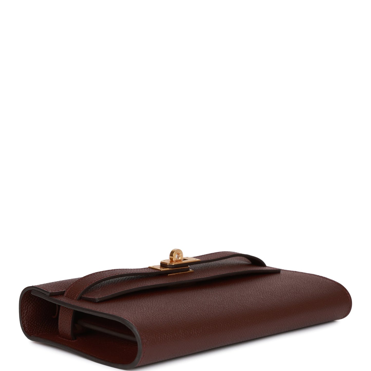 Hermes Kelly Wallet To Go Bordeaux Epsom Gold Hardware