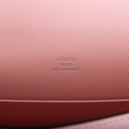 Hermes Kelly Pochette Rose Sakura Swift Palladium Hardware