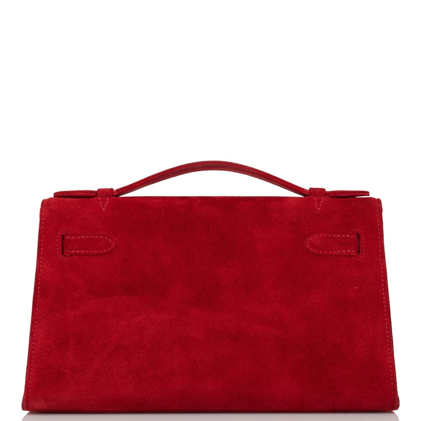 Hermes Kelly Pochette Rouge Vif Doblis Palladium Hardware