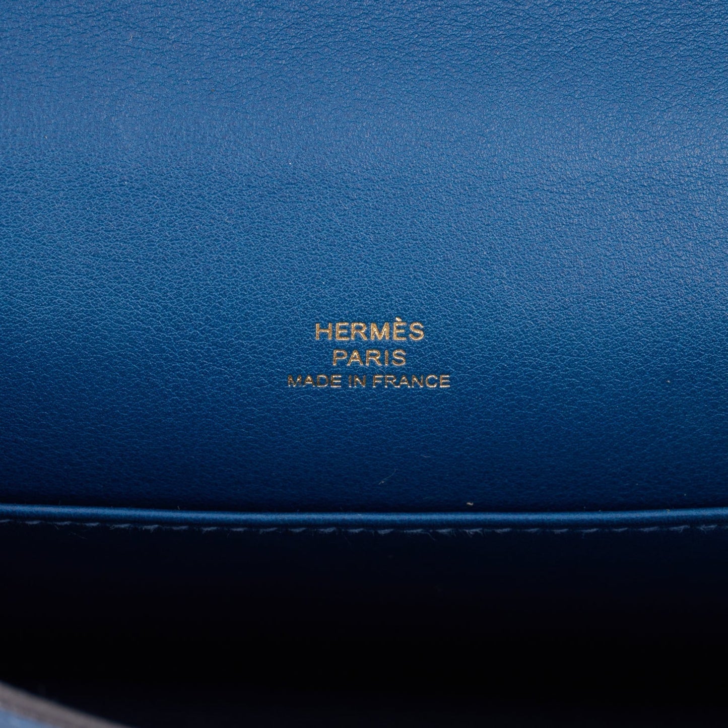 Hermes Kelly Pochette Deep Blue Swift Gold Hardware