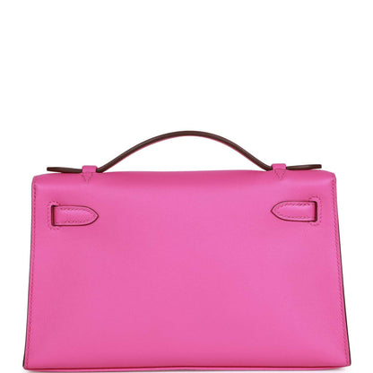 Hermes Kelly Pochette Magnolia Swift Palladium Hardware