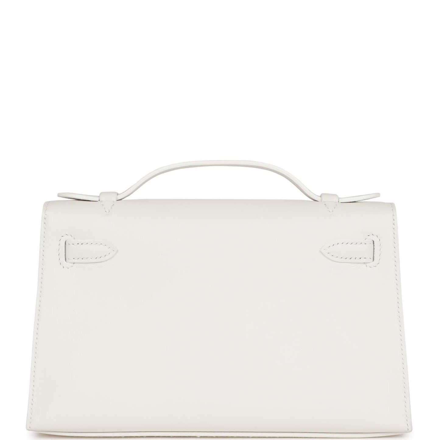 Hermes Kelly Pochette White Swift Gold Hardware