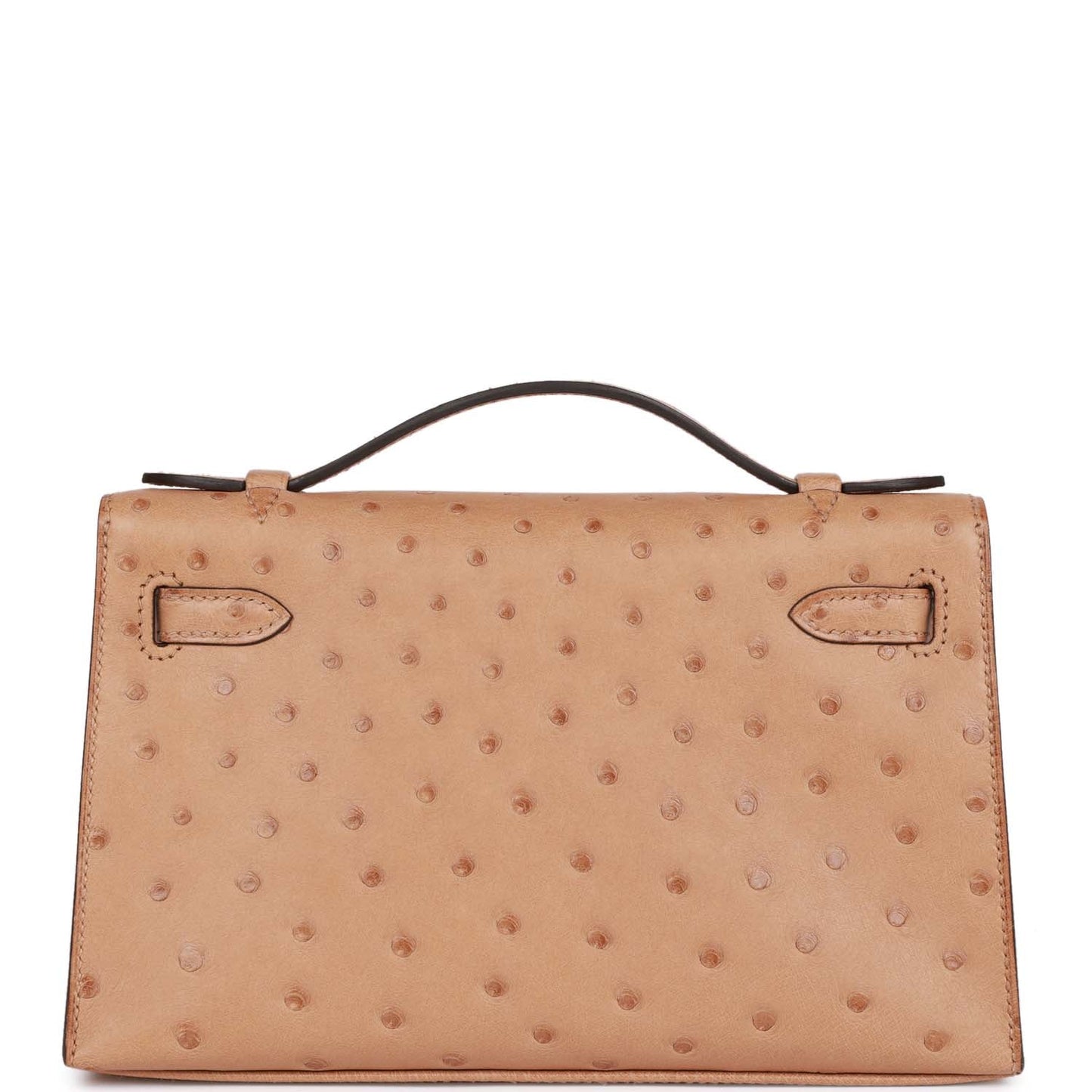 Hermes Kelly Pochette Chai Ostrich Gold Hardware